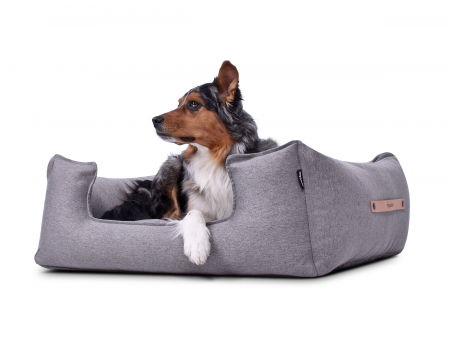 hundebett-stockholm-monoline-grau 90x70 cm