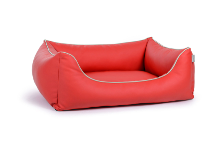 World Hundebett Kunstleder rot 110x90 cm