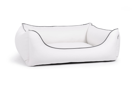 World Hundebett Kunstleder weiss 90x70 cm