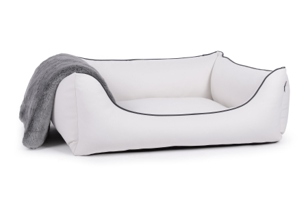 World Hundebett Kunstleder weiss 90x70 cm