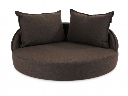 Hundebett Island Struqturo BRAUN Ø 70cm-1