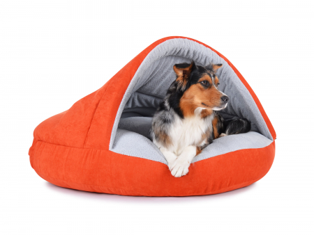 Hundebett Shell Comfort 90x90 cm orange