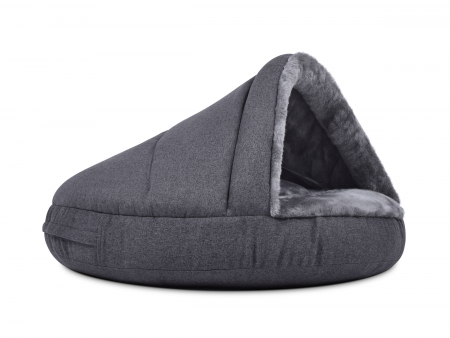 Hundebett Shell Fake Fur 90x90 cm santhrazitmausgrau
