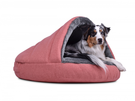 Hundebett Shell Fake Fur 120x120 cm rougemausgrau