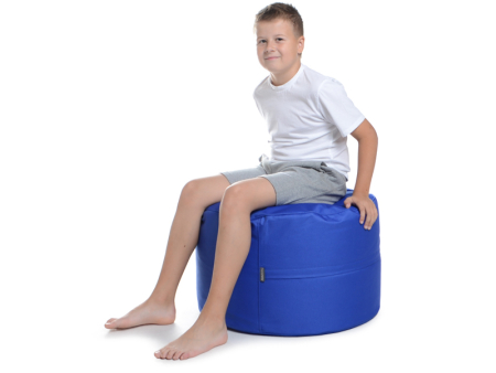 Juubag-rondo-Nylon-Sitzpouf 60cm blau