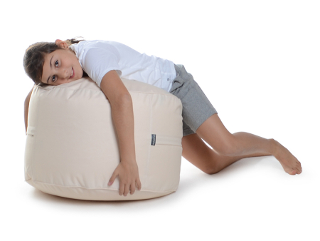 Juubag-rondo-Nylon-Sitzpouf 60cm creme