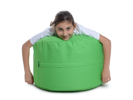 Juubag-rondo-Nylon-Sitzpouf 60cm grün