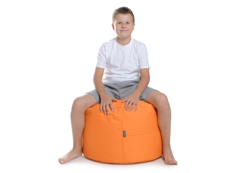 Juubag-rondo-Nylon-Sitzpouf 60cm orange