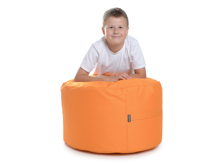 Juubag-rondo-Nylon-Sitzpouf 60cm orange