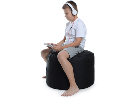 Juubag-rondo-Nylon-Sitzpouf 60cm schwarz
