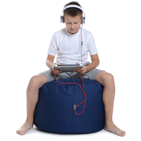 Juubag-rondo-Nylon-Sitzpouf 60cm marine