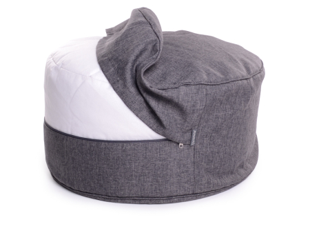 Juubag-rondo-Softline-Sitzpouf 90cm grau