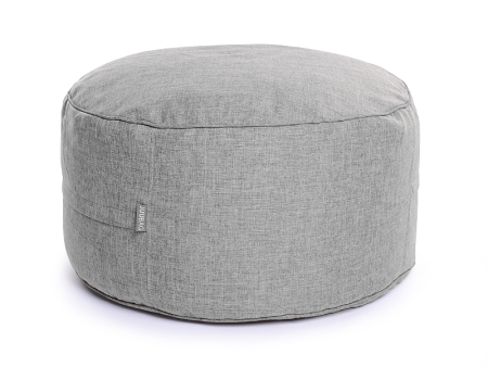 Juubag-rondo-Softline-Sitzpouf 90cm silber