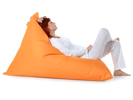 Juubag-triyang-Nylon-Sitzsack 130x100 orange