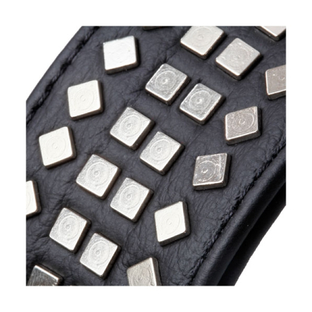 Karlie Vintage Halsband mit 4eck-Nieten 50mm - Schwarz