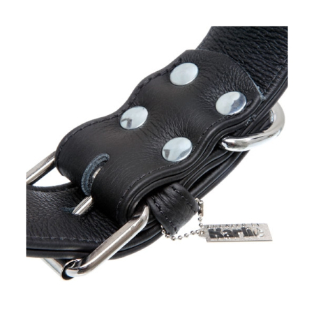 Karlie Vintage Halsband mit 4eck-Nieten 50mm - Schwarz