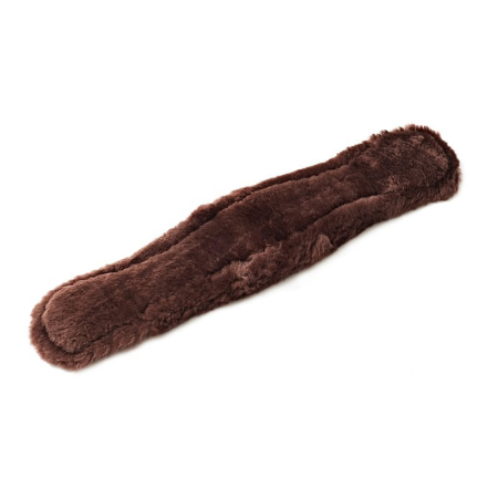 Lammfell Konturgurt Kurzgurt Western Sattelgurt mocca-1