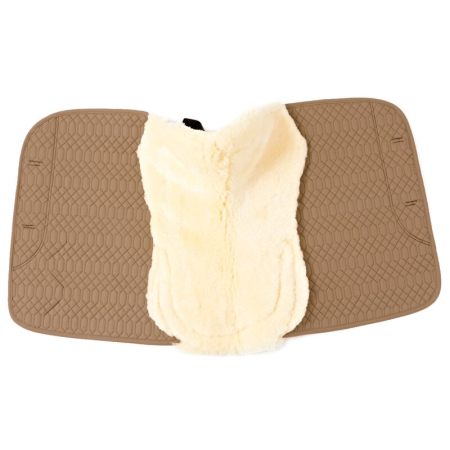 Lammfell Schabracke Stoff camel