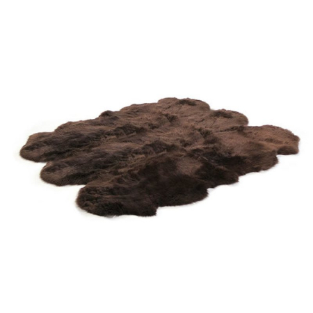 Schaffell Teppich 6-fach 180 x 160 cm mocca