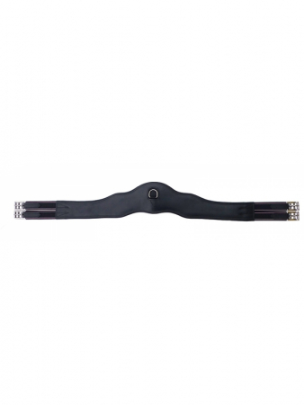 Ledersattelgurt Freedom elastic 125cm schwarz