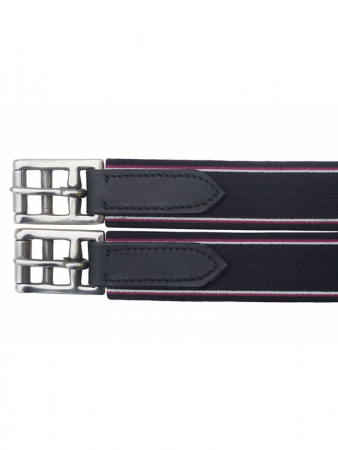 Ledersattelgurt Freedom elastic 125cm schwarz