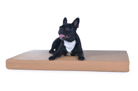 Hundematte Luvano Kunstleder 80x60 cm hellbraun