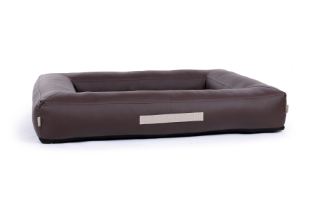 Montreal Hundebett Kunstleder braun 110x90 cm