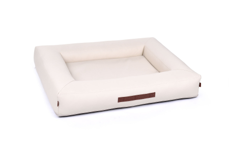 Montreal Hundebett Kunstleder creme 130x110 cm