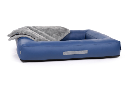 Montreal Hundebett Kunstleder marine 90x70 cm