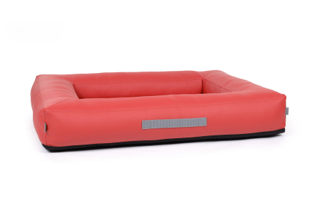 Montreal Hundebett Kunstleder rot 90x70 cm