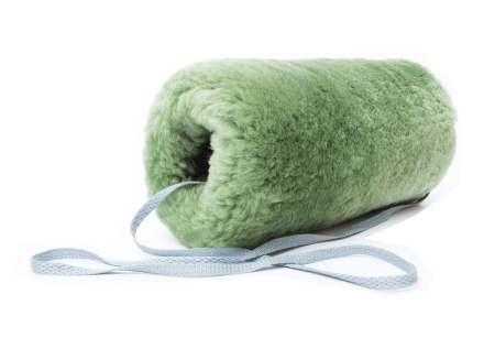 Lammfell Muff grün