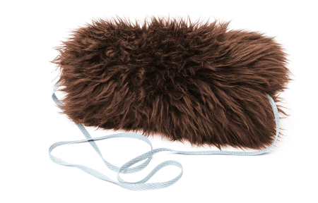 Lammfell Muff braun hochwollig