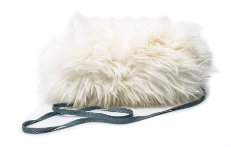 Lammfell Muff weiss hochwollig