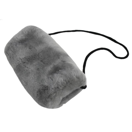 Lammfell Muff silber