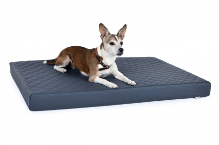 Nuvola Hundematte aus Kunstleder gesteppt 120x80 cm grau