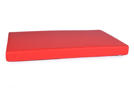 Nuvola Hundematte aus Kunstleder gesteppt 120x80 cm rot