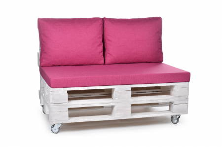 Paletten Rückenkissen-Softline 60x44x20 pink
