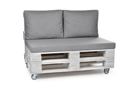 Paletten Rückenkissen-Softline 60x44x20 silber