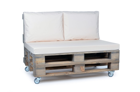 Palettenrueckenkissen Nylongewebe 60x44x20 creme