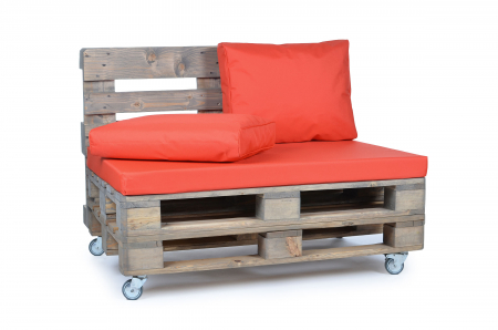Palettenrueckenkissen Nylongewebe 60x44x20 rot