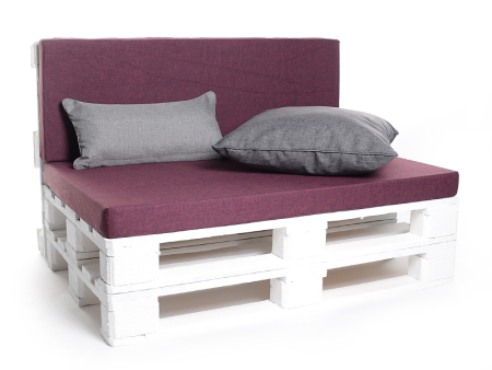 Palettenkissen-Matratzenkissen-Softline 120x42x8 violett