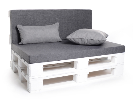 Palettenkissen-Matratzenkissen-Softline 120x80x8 grau