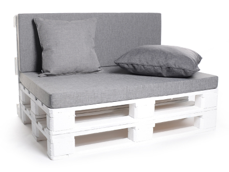 Palettenkissen-Matratzenkissen-Softline 120x80x8 silber
