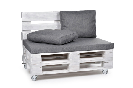 Paletten Rückenkissen-Softline 60x44x20 grau