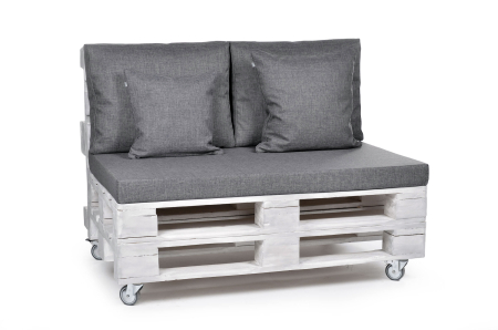 Paletten Rückenkissen-Softline 60x44x20 grau