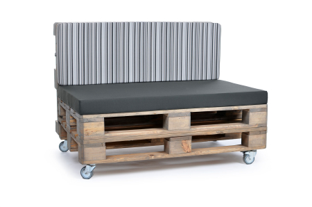 Palettenrückenkissen Sunline Stripes 120x42x8 anthrazit