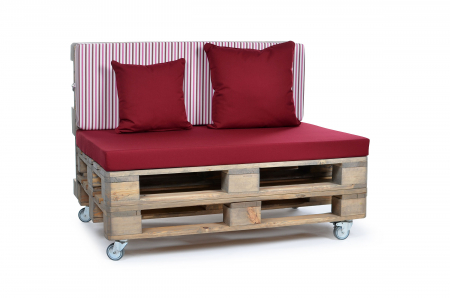 Palettenrückenkissen Sunline Stripes 120x42x8 bordeaux-2