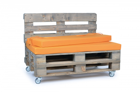 Palettenrueckenkissen Nylongewebe 120x42x8 orange