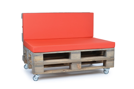 Palettenrueckenkissen Nylongewebe 120x42x8 rot
