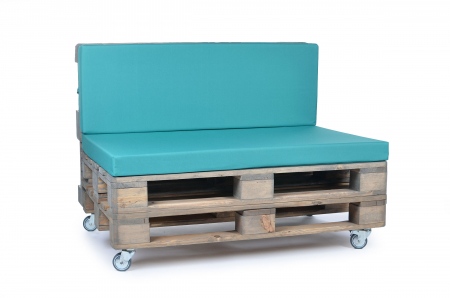 Palettenrueckenkissen Nylongewebe 120x42x8 tuerkis